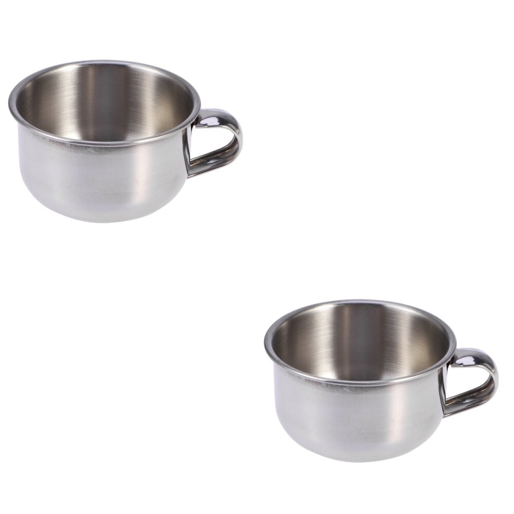 2 Pcs Casual Coffee Cup Shaving Soap Dish Stylish Bowl