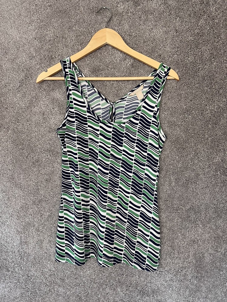 Banana Republic Women’s XS Geometric Multicolor Keyhole Tank Top Sleeveless