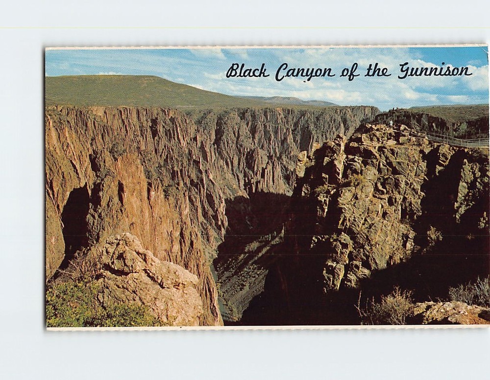 Postcard Black Canyon of the Gunnison National Monument Colorado USA