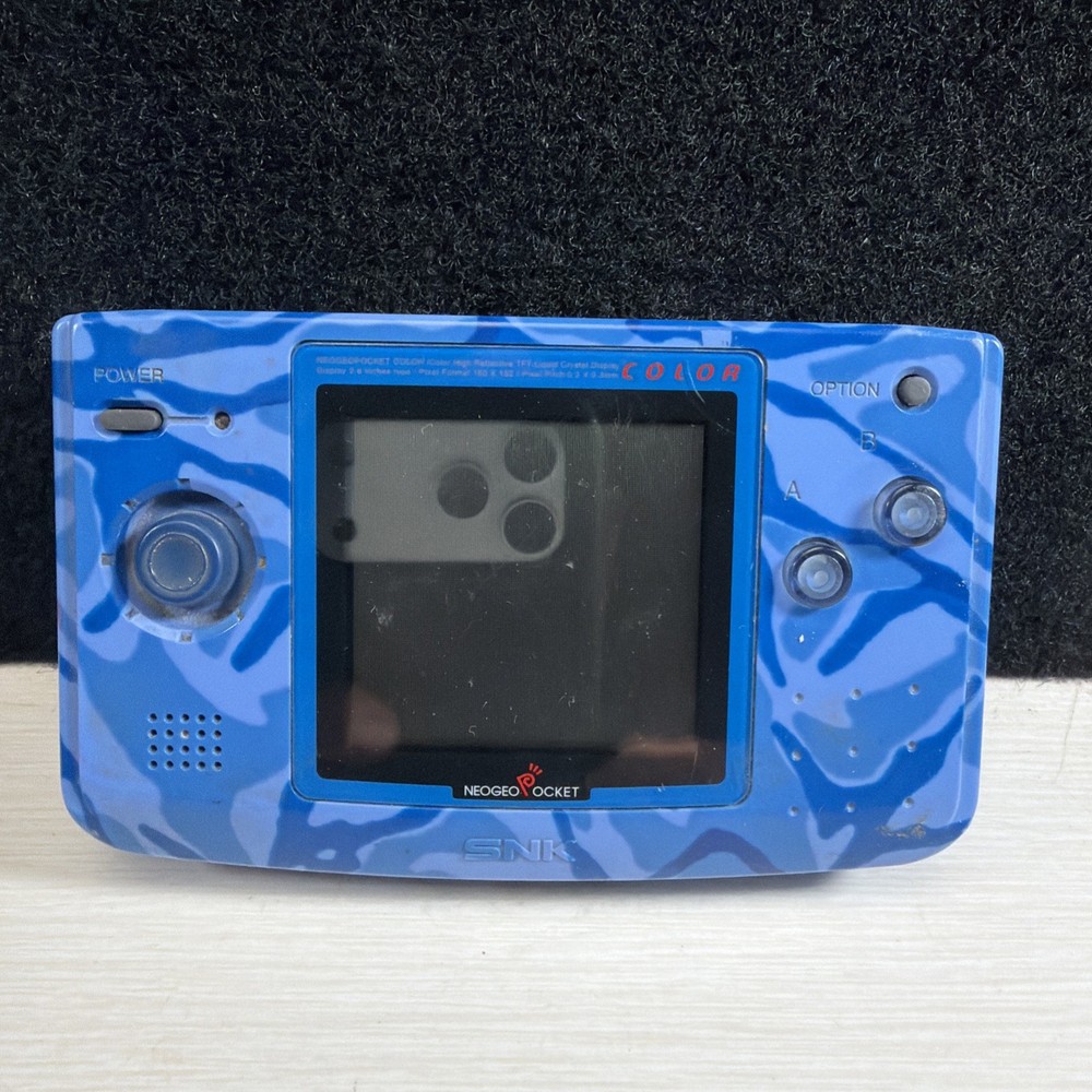 Snk Neogeo Pocket Color Camouflage Blue Console  Tested & Working