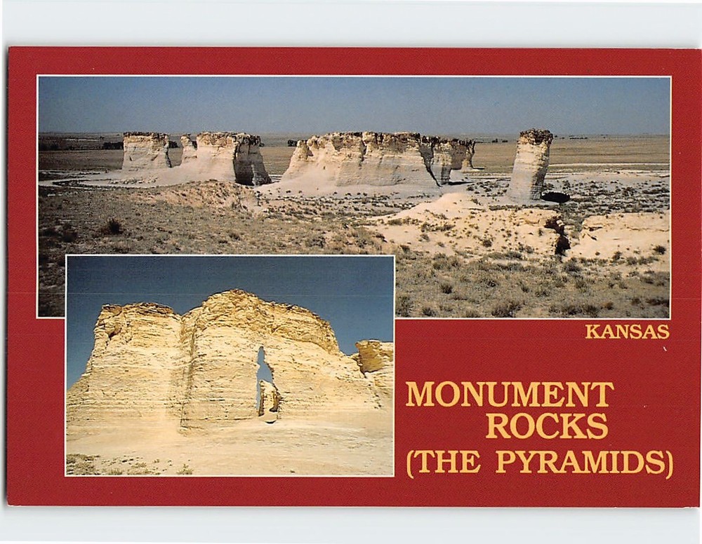 Postcard Monument Rocks (The Pyramids) Kansas USA