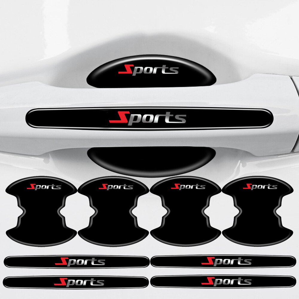8Pcs Car Door Handle+Bowl Protector Stickers Anti-scratch Stickers Accessories