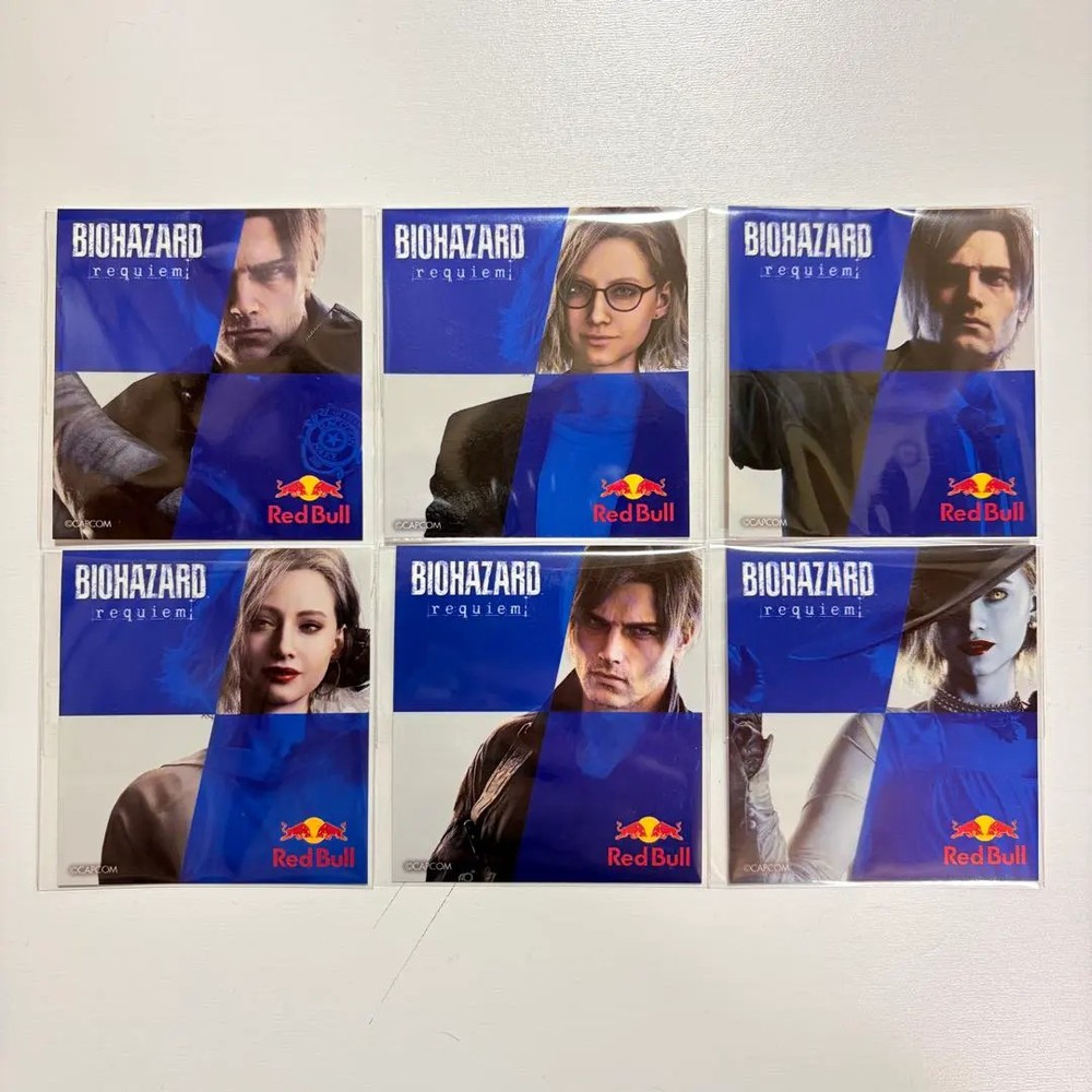 Biohazard Requiem Red Bull Collaboration Limited Sticker Complete Set of 6