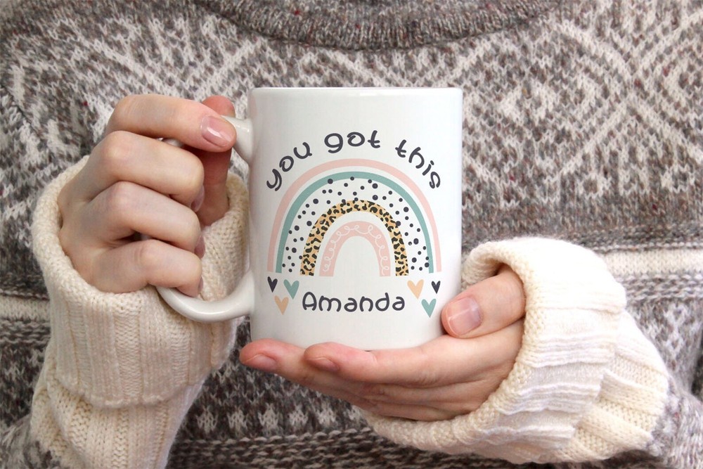 Rainbow Watercolor Inspirational Best Friend Gift You Got This  
