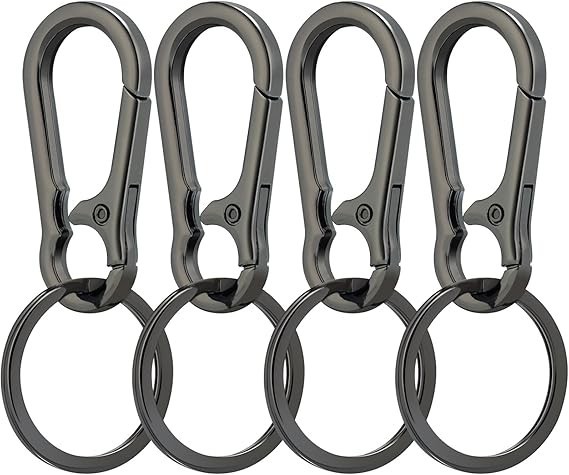 Keychain Clip 4 Pack Key Chain Hooks Metal Key Rings Holder Organizer Car Home