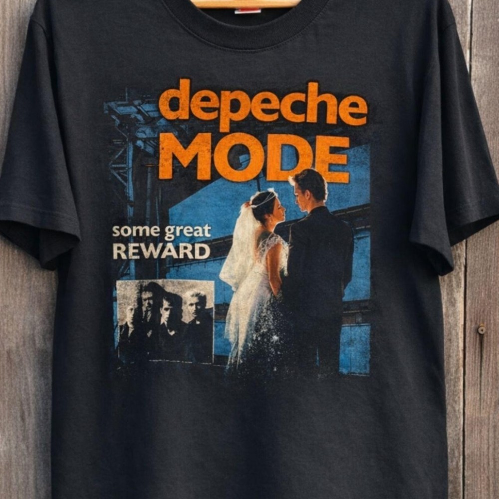 Depeche Mode rock music tour concert black tee shirt VK08406