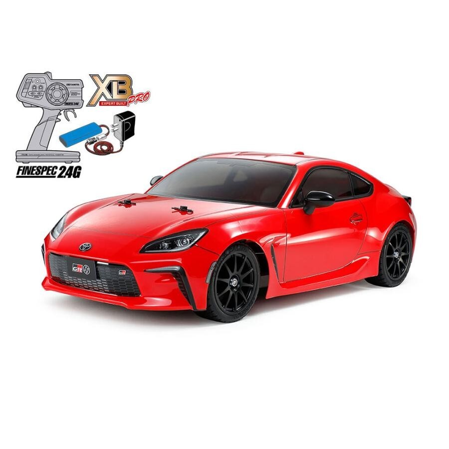Tamiya 1/10 Electric RC Toyota GR 86 TT-02 Chassis Complete Set Red 57931
