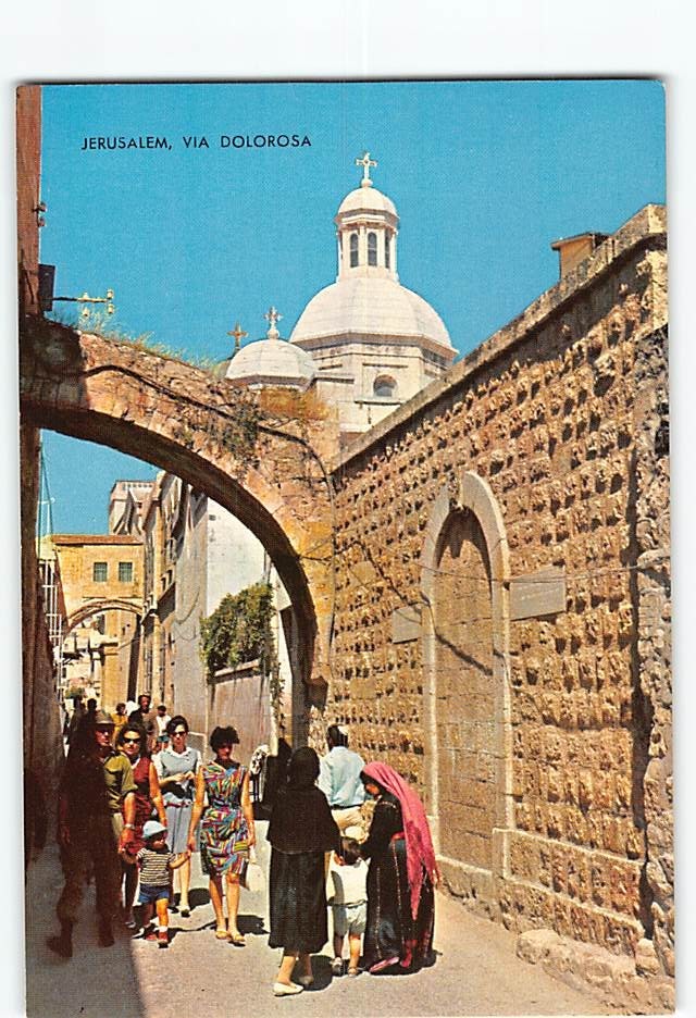 Postcard Via Dolorosa Jerusalem Israel