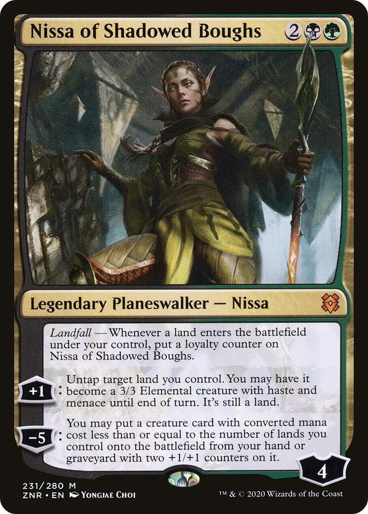 Nissa of Shadowed Boughs Zendikar Rising Foil