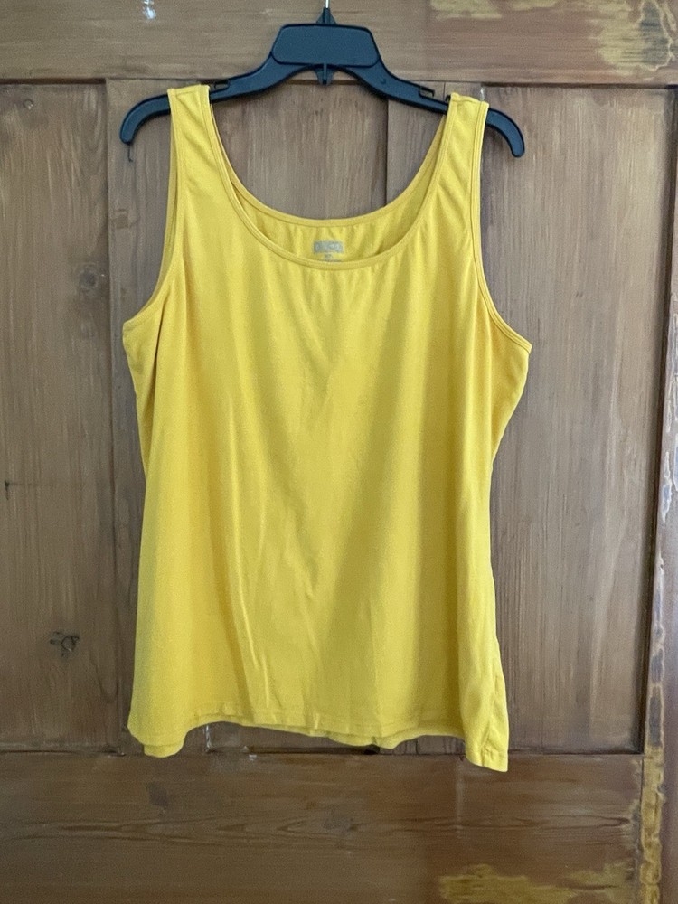 Duluth Trading Company Women’s Yellow Gold Cotton Tank Top XXL