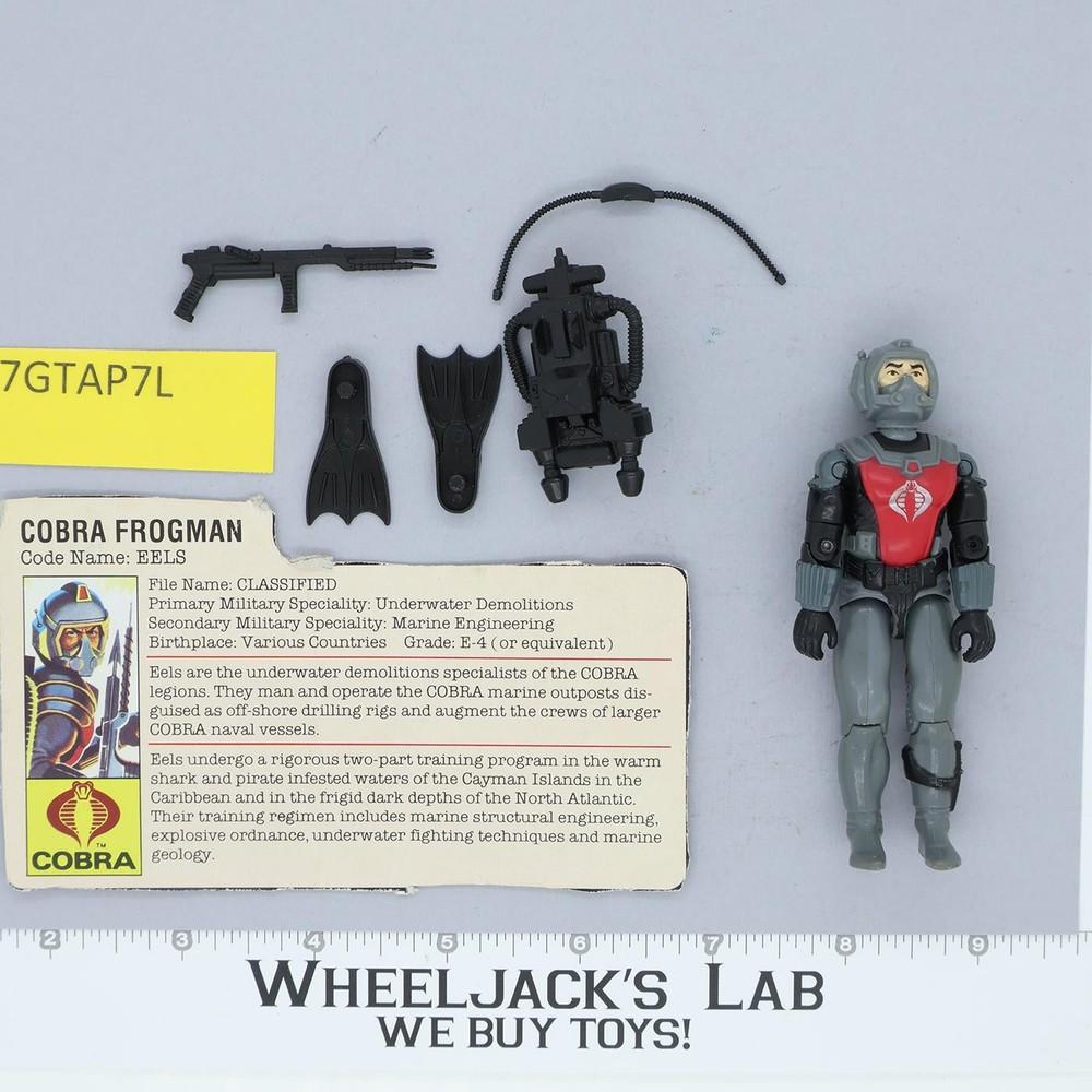 Eels V1 100% Complete G.I. Joe 1985 Hasbro Vintage Action Figure