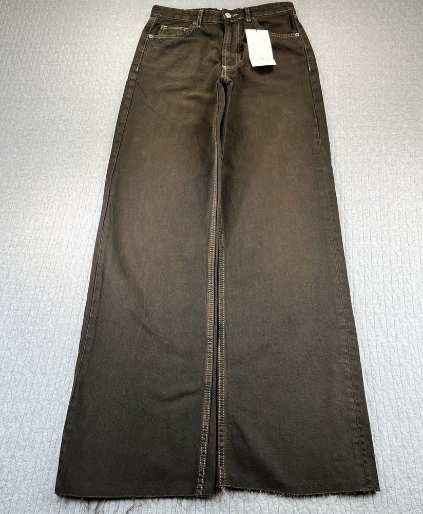 Zara baggy Wide Leg High-Rise Full Length Women’s (4) New With Tags jeans pants