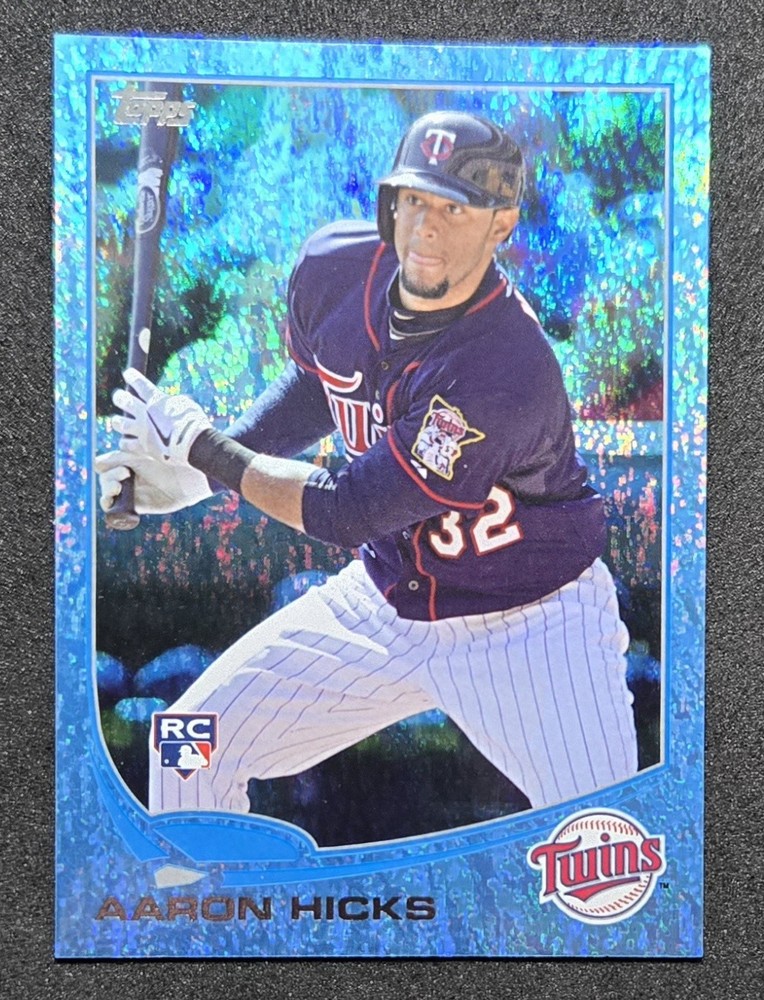 Aaron Hicks 2013 Topps Blue Sapphire Foil Rookie Card /25 #346 TWINS RC
