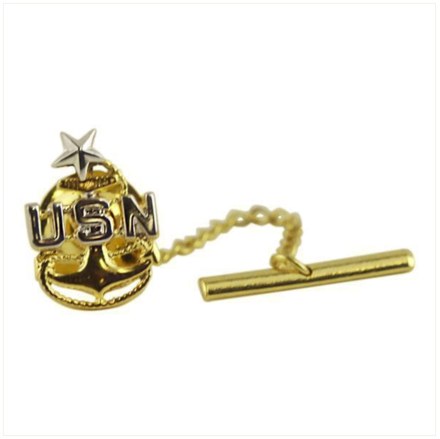 Vanguard Navy Tie Tac E8 Chief Petty Officer Senior Rank Pin