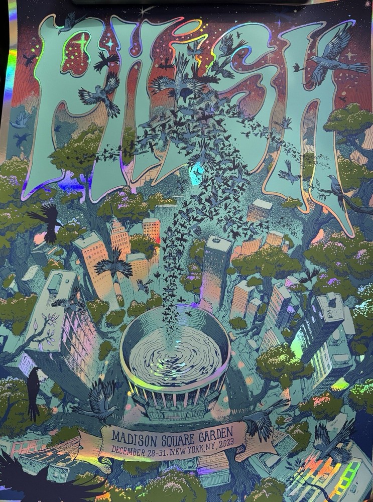 PHISH 2023 Foil MSG Poster - Madison Square Garden NYE Run 12/28-12/31