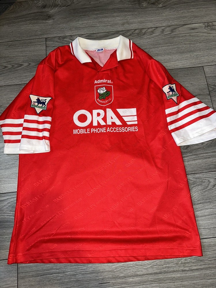 Mens Barnsley FC Football Shirt, Size Large, Red, 1997 Home, #8 ‘Redfearn’ (G31)