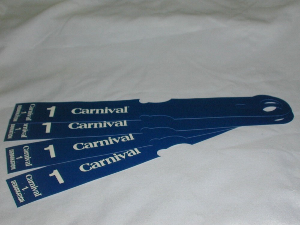 Carnival Cruise Luggage Tags Early Debarkation #1 Priority Lot Of 4