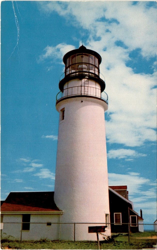 HIGHLAND LIGHT, NORTH TRURO, MASS, Cape Cod, Quinn Studio, Bromley Postcard