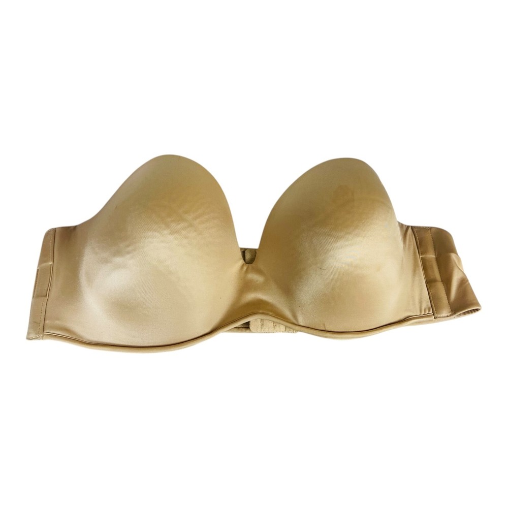 Cacique Womens Strapless Padded Beige Tan Nude Underwire Bra 44D