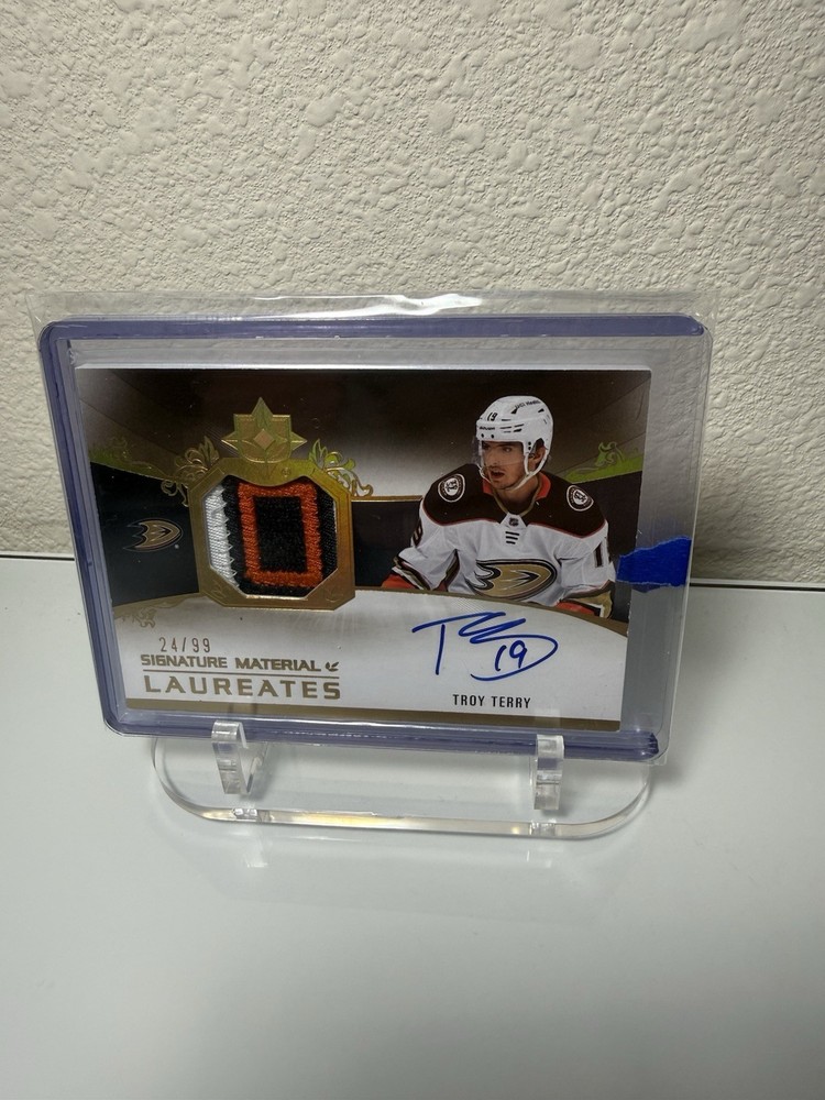 Upper Deck Ultimate Signature Laureates Auto Patch Troy Terry SML-TT Ducks /99