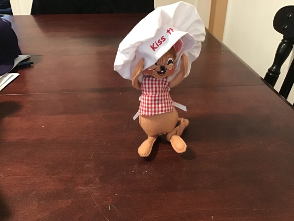 Annalee Doll Kiss The Cook Mouse With Chef Hat 2014 6