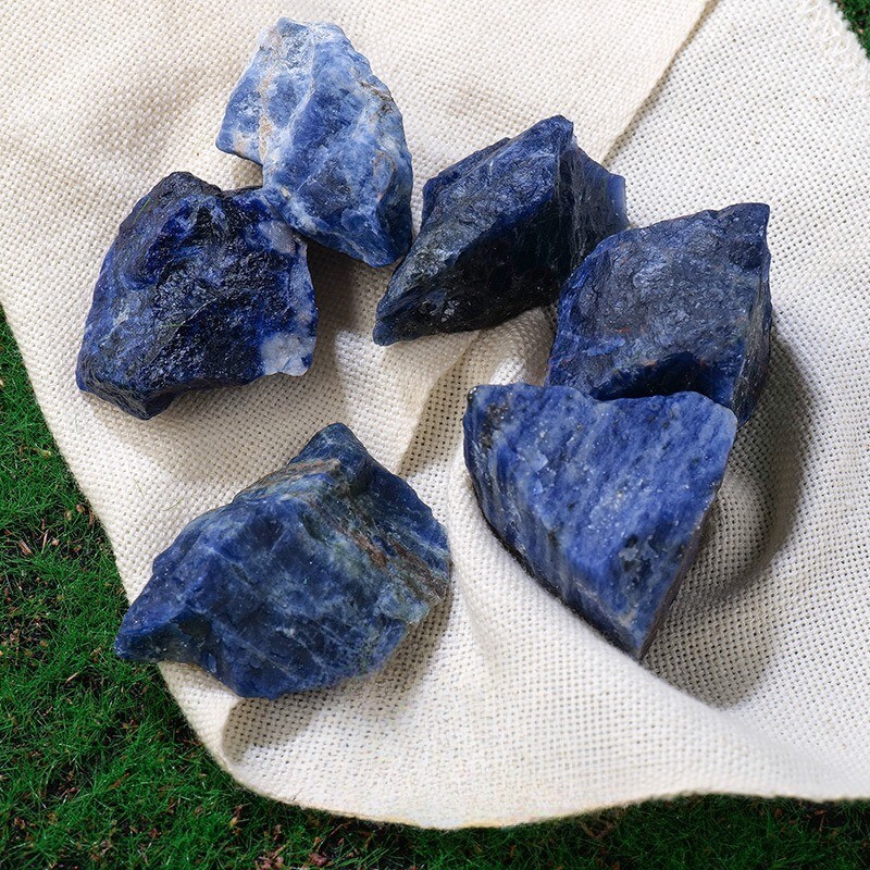 Raw Rough Blue Vein Stone Crystal Stone Chunk Healing Mineral Rocks Gifts 100g