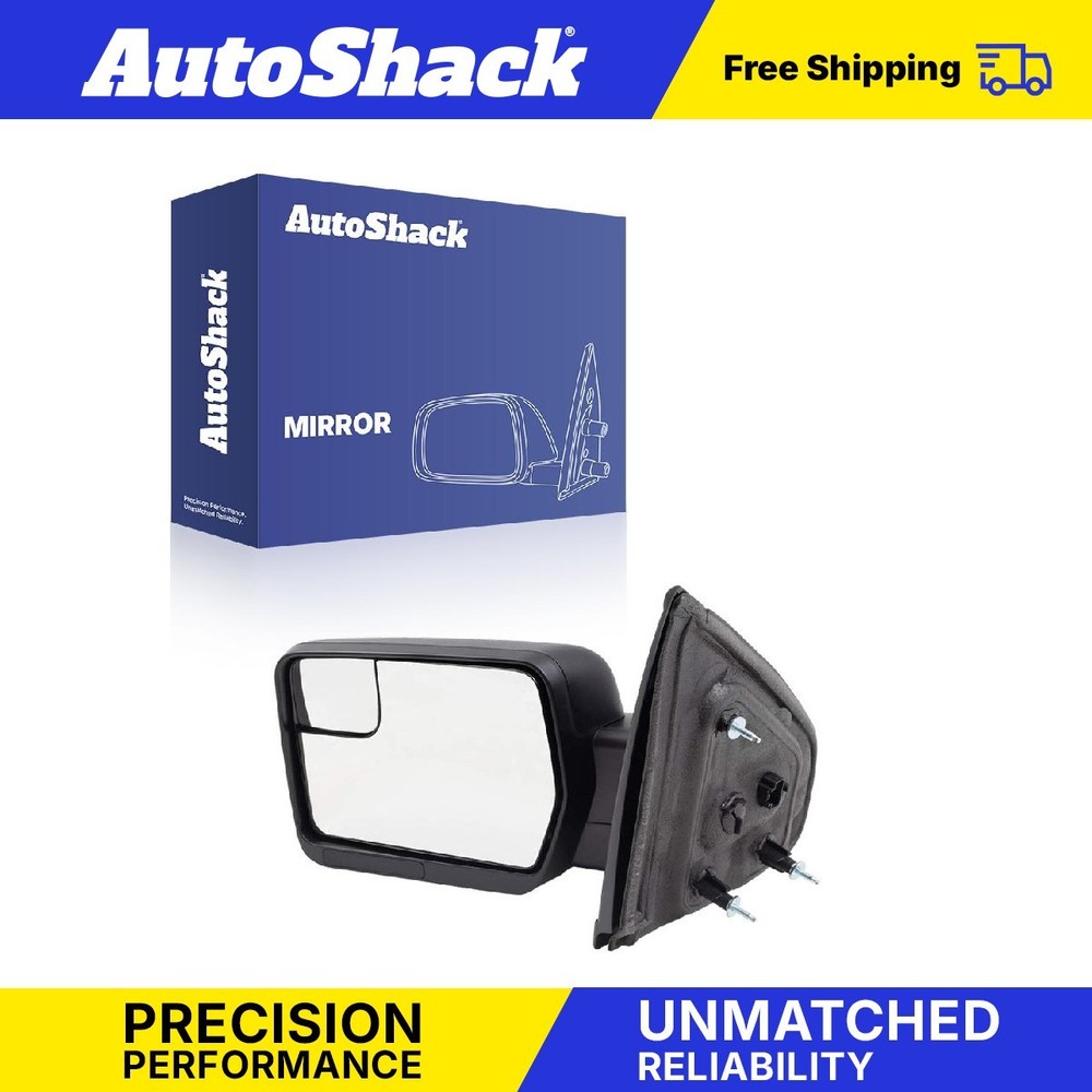 Power Black Driver Mirror for 2011-2014 Ford F-150 3.5L 3.7L 5.0L 6.2L V6 V8