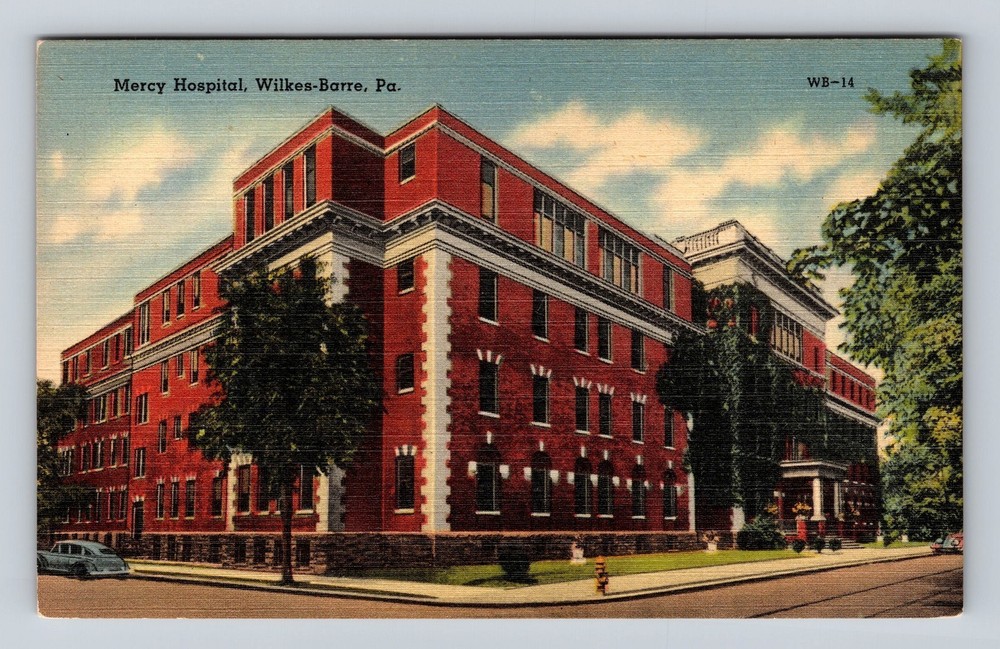 Wilkes Barre PA-Pennsylvania Mercy Hospital Vintage Postcard