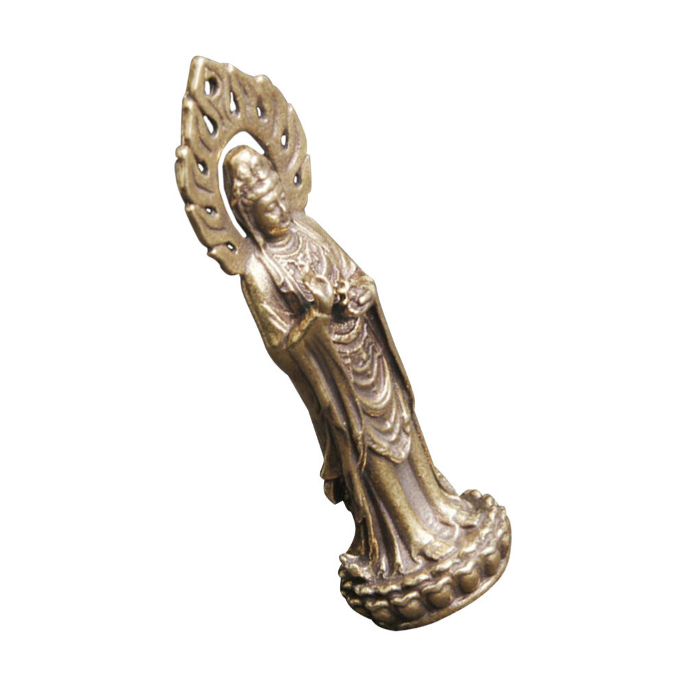 Vintage Bronze Avalokitesvara Statue for Office Decor Thailand Buddha Light