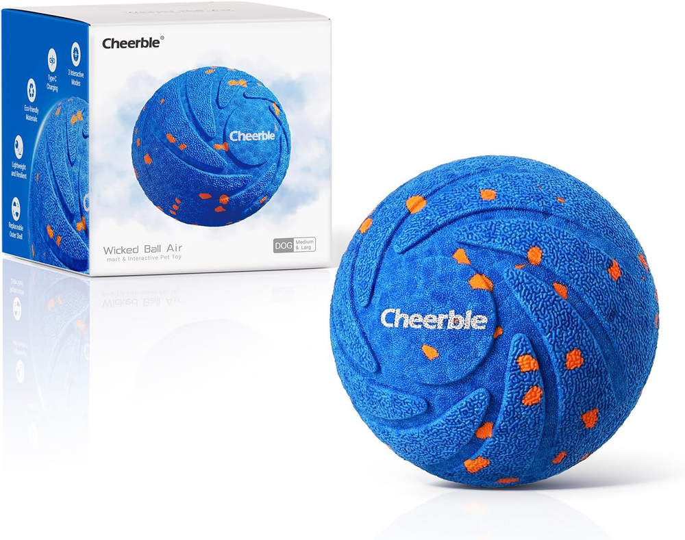 【New Material】 Smart Interactive Dog Toy, Wicked Ball AIR, Automatic Moving, Bou