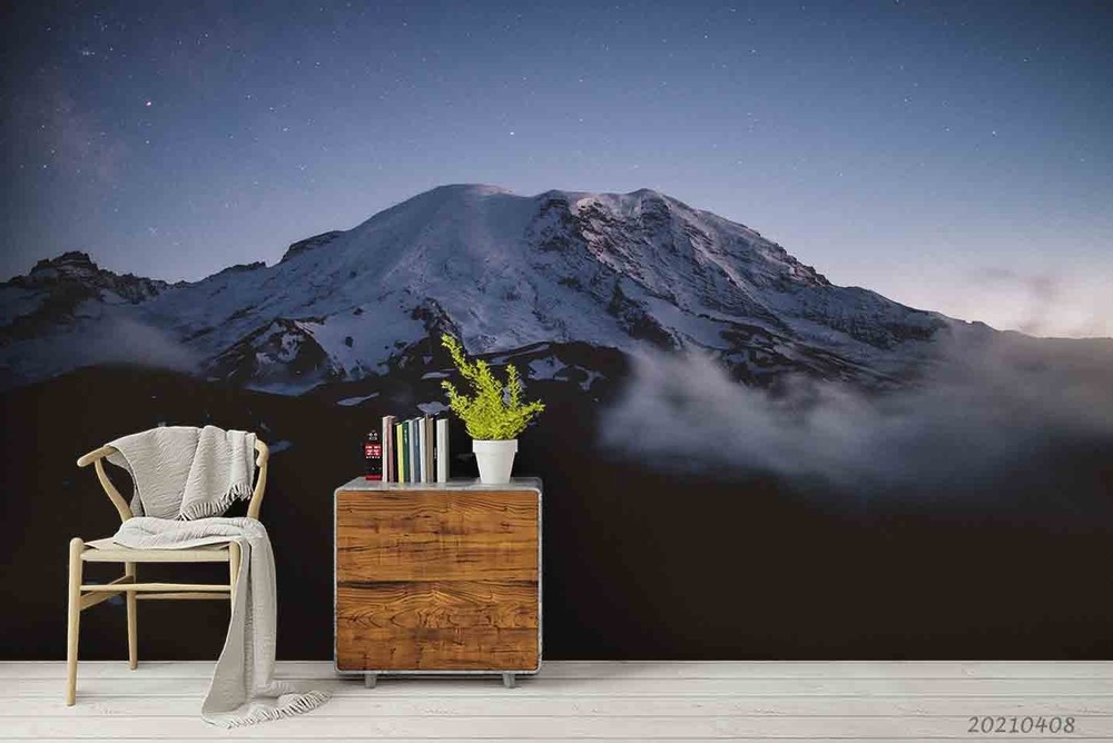 3D Snow Mountain Landscape Wall Murals Wallpaper Murals Wall Sticker