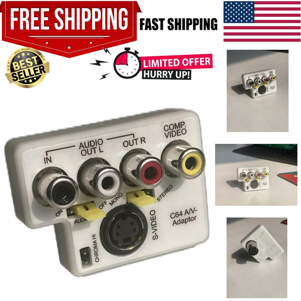 Versatile AV Adaptor for Commodore 64/128 - S-Video & Composite Connectivity