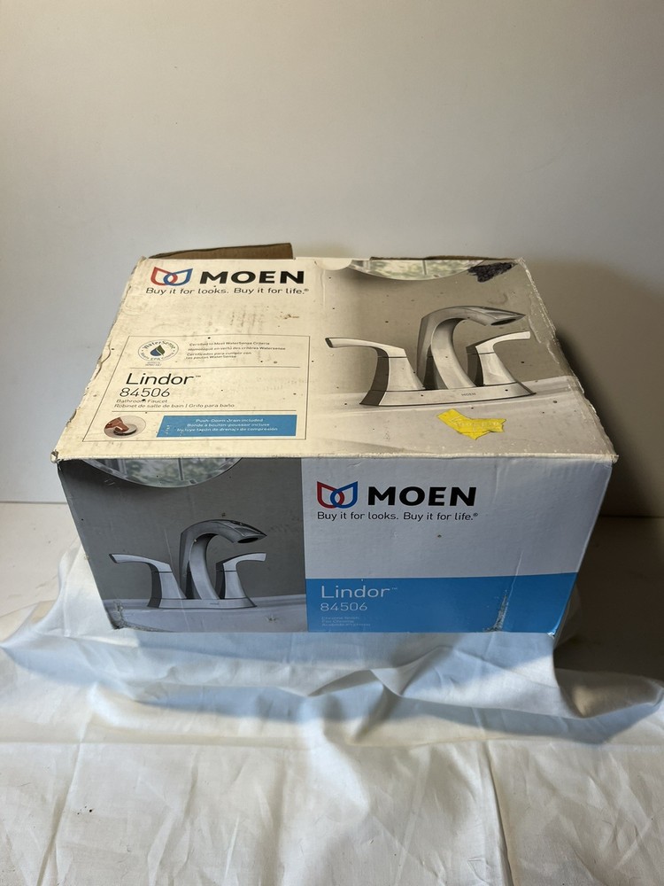 Bathroom Faucet Moen Lindor #84506 Chrome Finish High Arc 2 Handle NEW