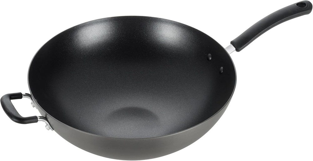 Ultimate Hard Anodized Nonstick Wok 14 Inch Oven Safe 350F Cookware