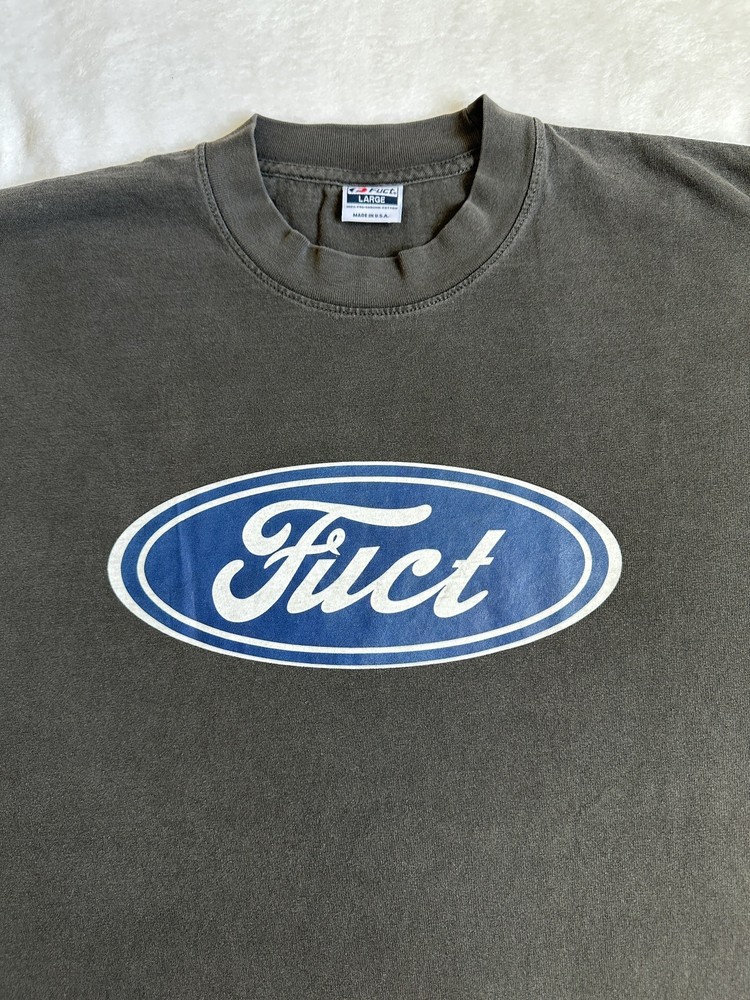 Fuct Ford Oval Logo Parody  T-Shirt  Grey Men’s L