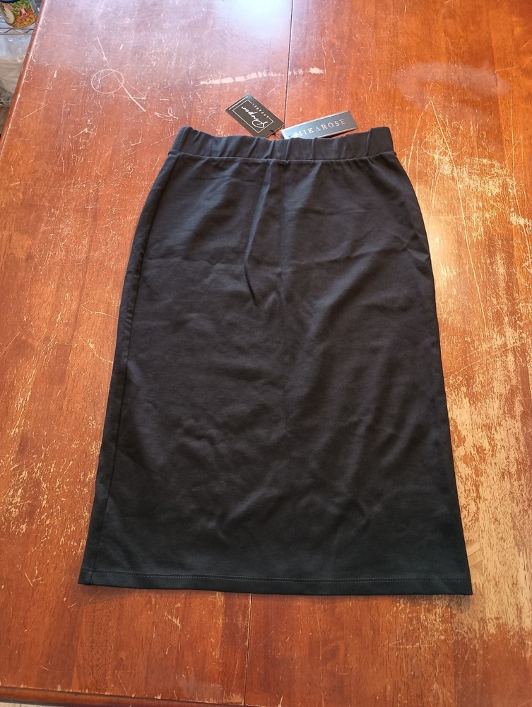 Mikarose Women's Black Stretch Dress Skirt Size Small