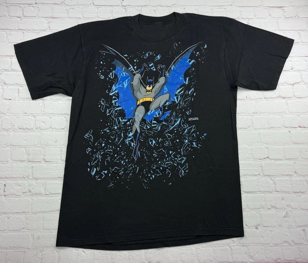 NEW 1994 Batman The Animated Series Batman Shattering through Glass Shirt