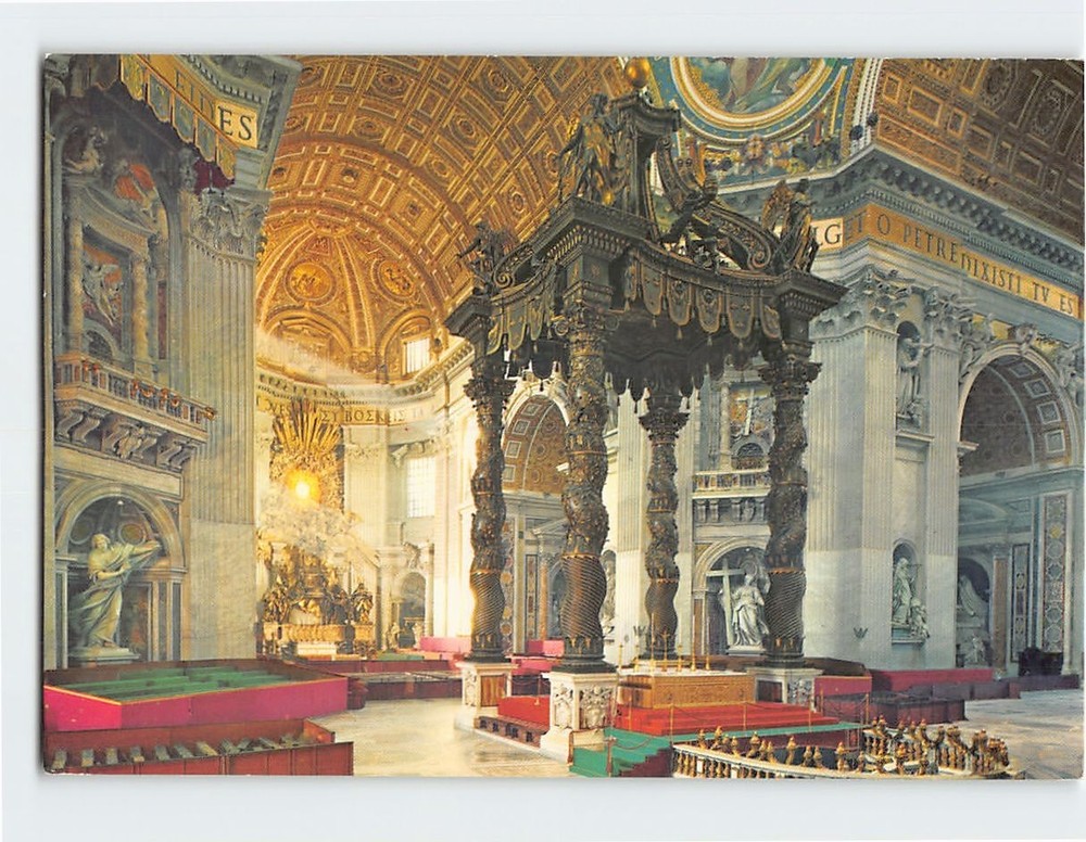 Postcard Baldacchino St. Peter's Basilica Vatican City