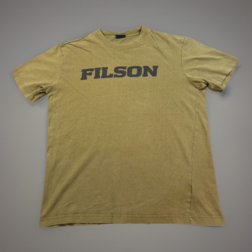 Filson Spellout Print Oversized Heavyweight Tee Shirt Men’s Medium Outdoor