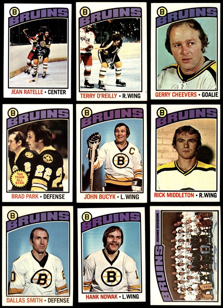 1976-77 Topps Boston Bruins Near Team Set 6 - EX/MT 7129818 (18 / 19 cards)