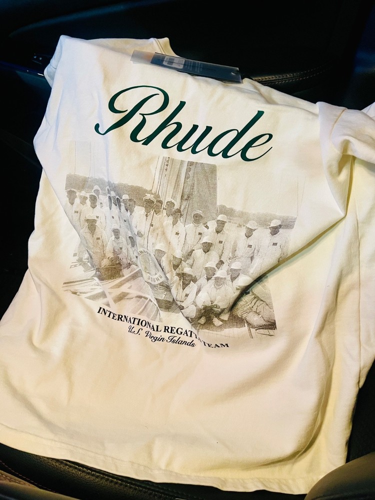rhude tshirt brand new size small white