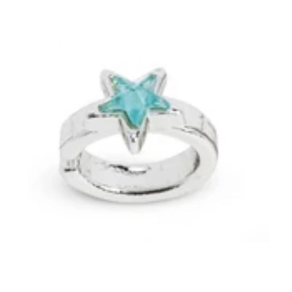 American Girl Doll Ring Silver Blue Gemstone Star Saige Julie Kanani Cyo New