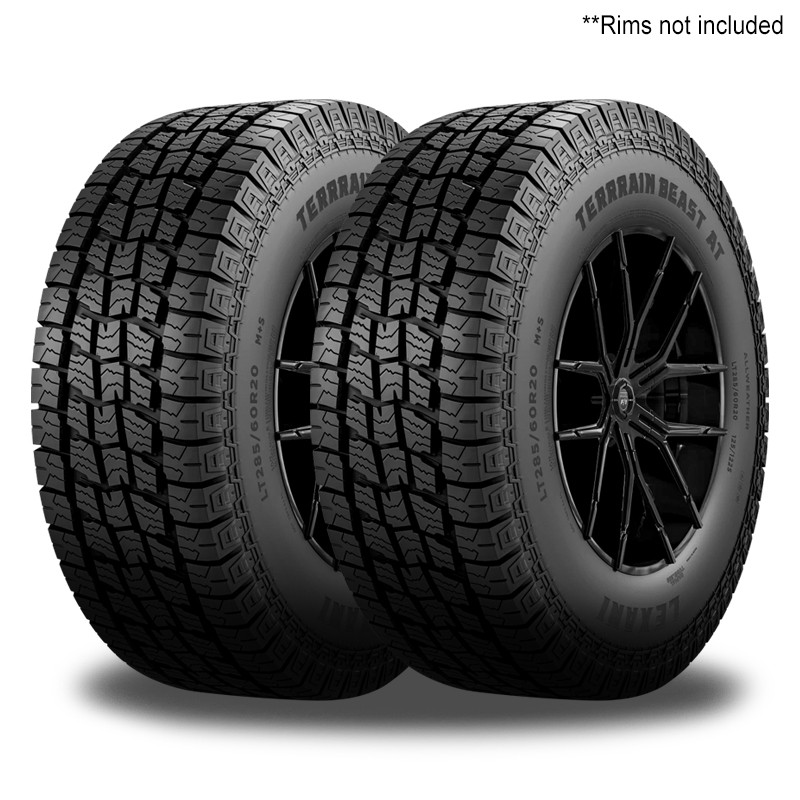 2 Lexani Terrain Beast AT LT 285/60R20 125S 10 PLY All Terrain Truck Tires
