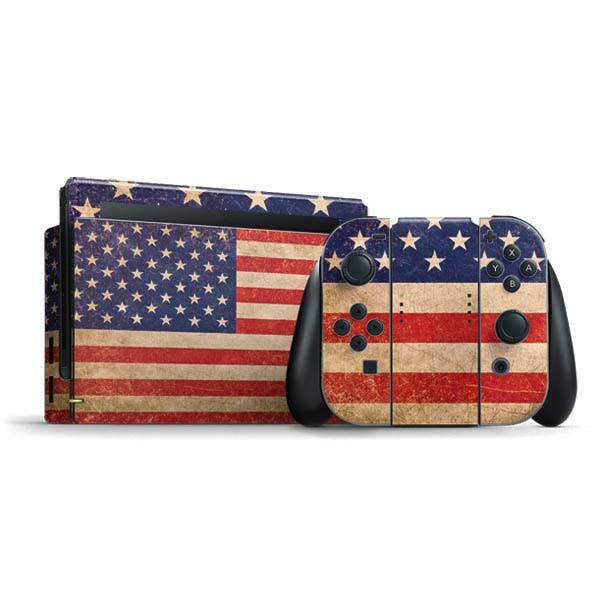 Countries of the World Nintendo Switch Bundle Skin - Distressed American Flag