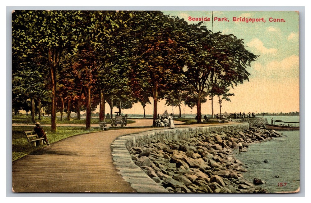 Bridgeport CT Connecticut Seaside Park Divided Back Postcard
