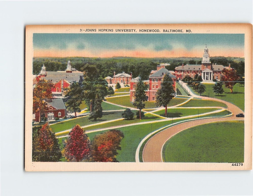 Postcard Johns Hopkins University Homewood Baltimore Maryland USA