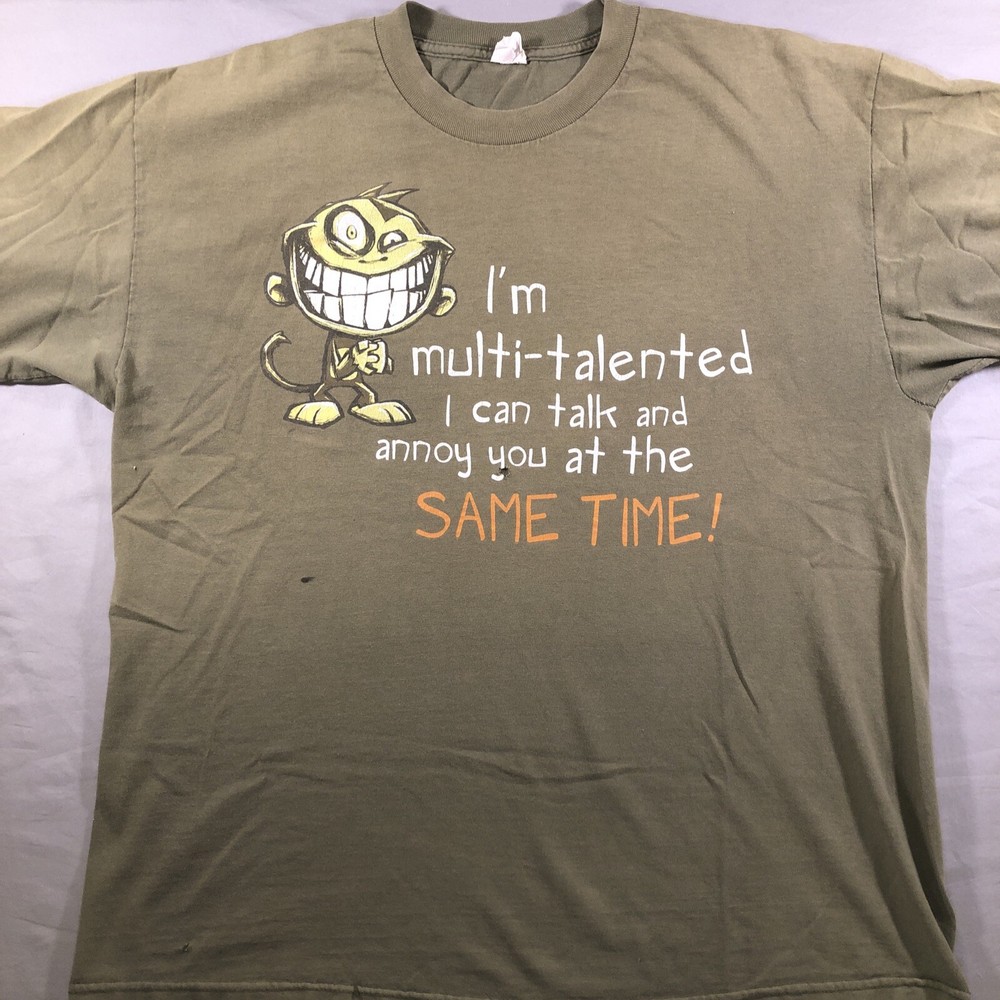 Vintage Crazy Monkey I Can Annoy You Graphic Tee XL