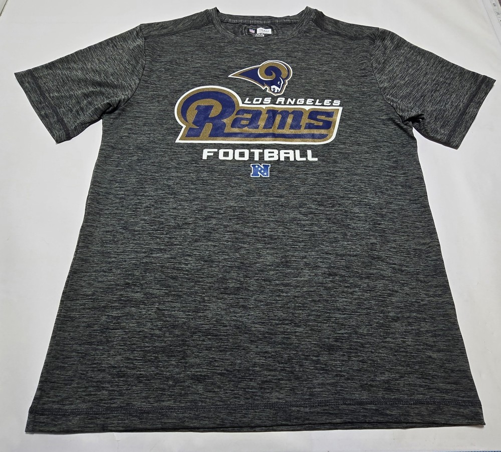 Los Angeles Rams Shirt Mens Med Gray NFL Team Apparel TX3 Cool Football Tee