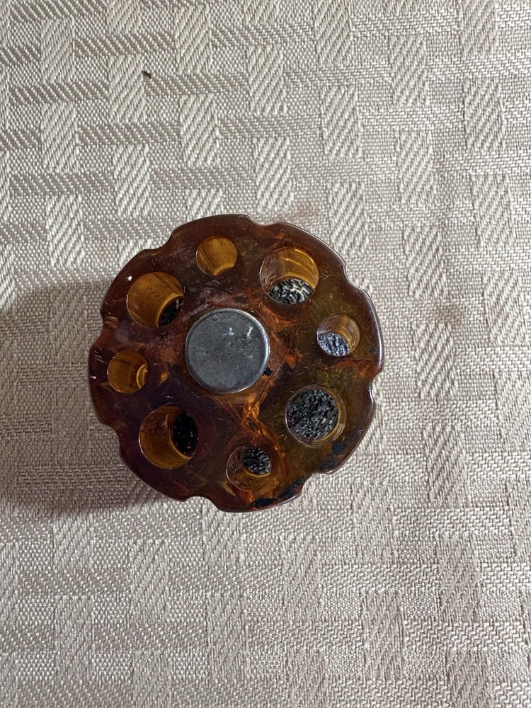 Rare Vintage Bakelite Flower Frog 8 Hole Floral Arranging Holder