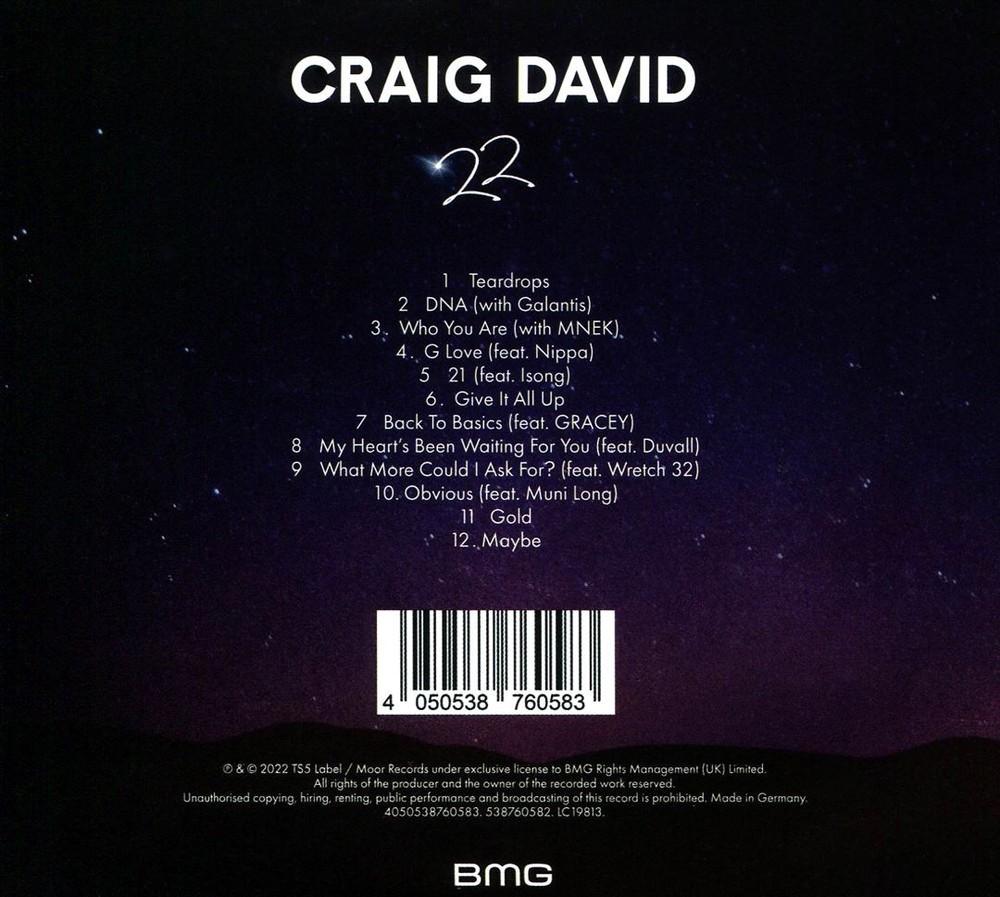 Craig David 22 New Cd